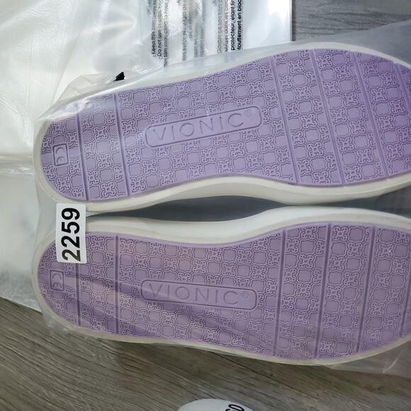 Vionic Slip On Sneaker 8 Kimmie Black Leather Perforated Casual Orthotic Classic - Picture 13 of 13